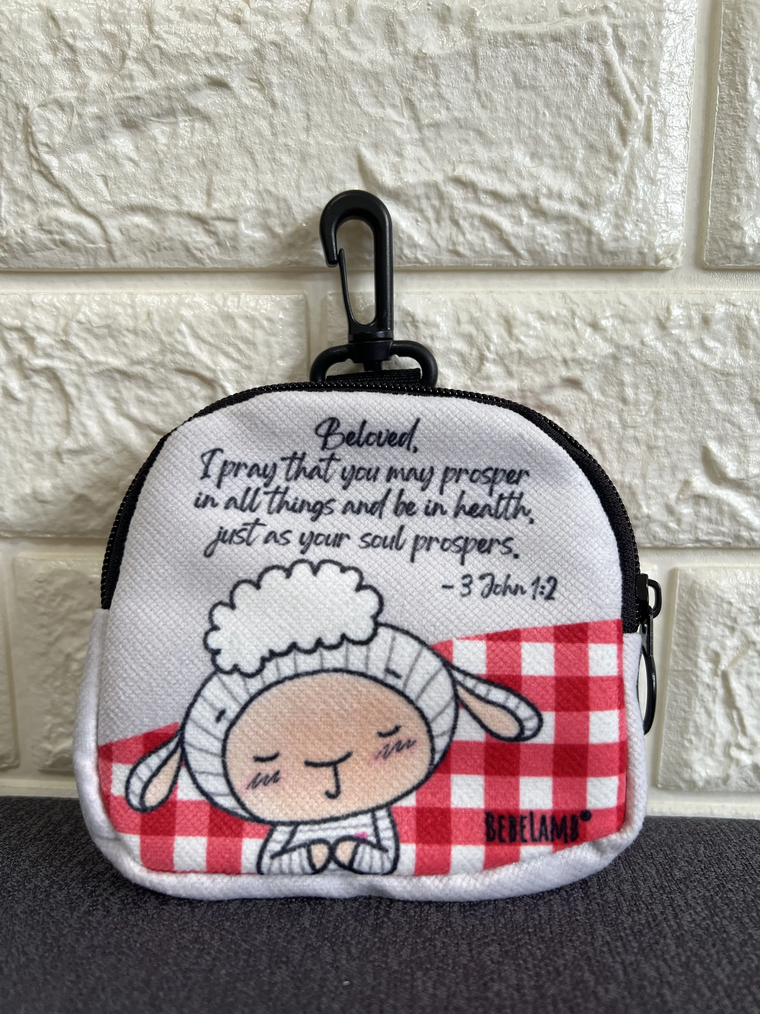 Rainbow Faith Hope Love” – Canvas Small Pouch (Double-Sided